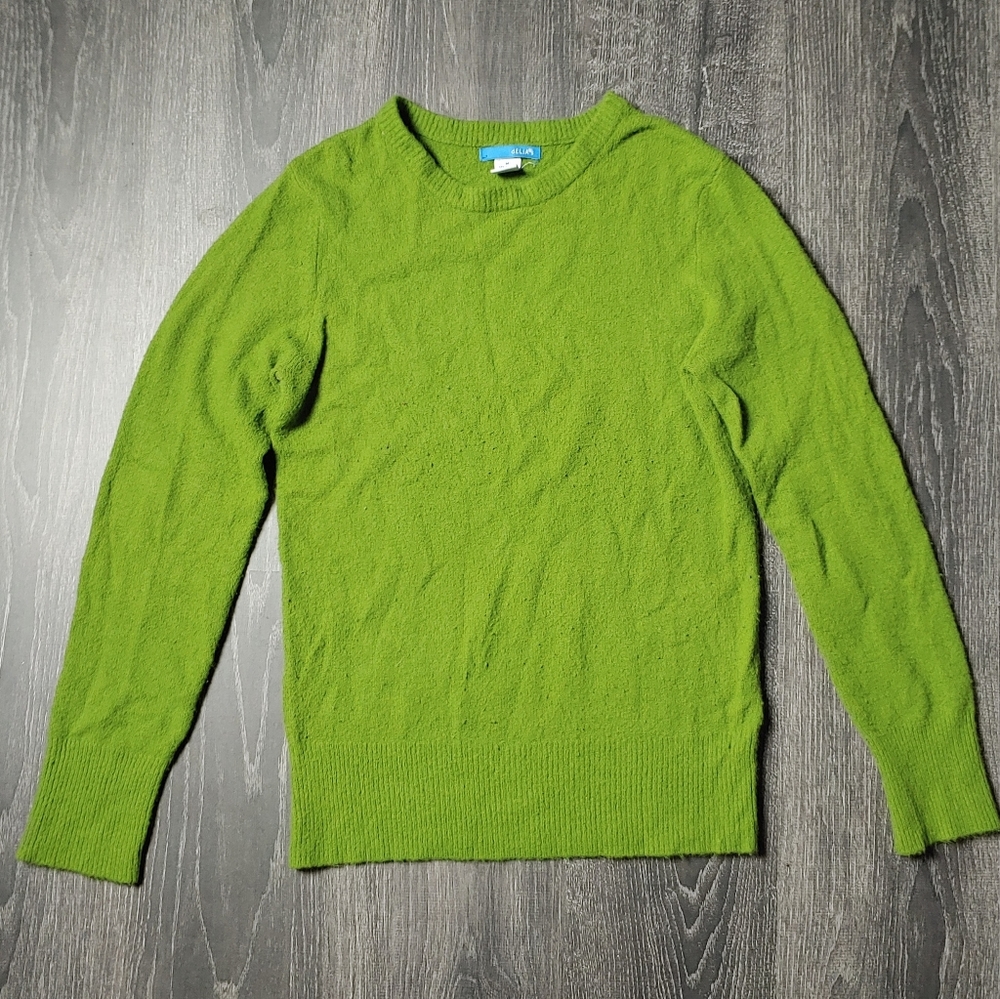 Delia*s green owl sweater - Picture 2 of 5